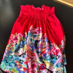 Anthropologie Red Floral Top